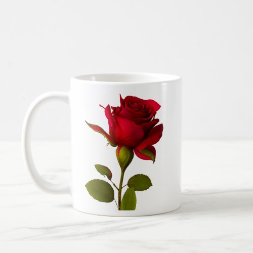 Womens Pretty Rose Flower   Coffee Mug