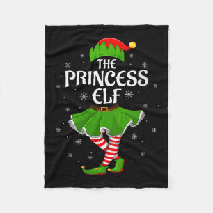 Womens Princess Elf Christmas Family Girls Women E Fleece Blanket