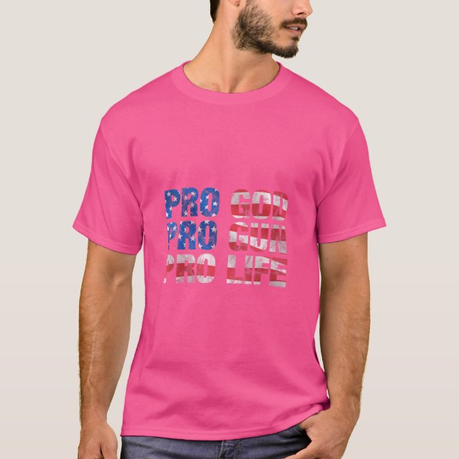 Womens Pro God Pro Gun Pro Life T-Shirt (Front)