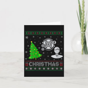 Womens Producer Xmas Tree Lighting Ugly Christmas Card
