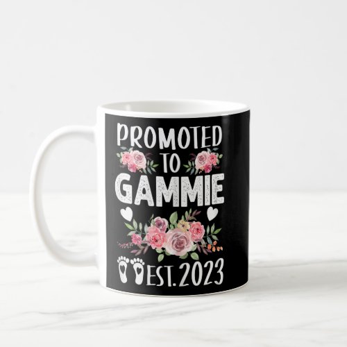 Womens Promoted To Gammie Again 2023 Floral Mother Coffee Mug