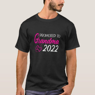 Womens Promoted to Grandma 2022 New Baby Announcem T-Shirt