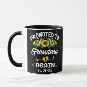 Womens Promoted to Grandma Again New Nana Granny Mug