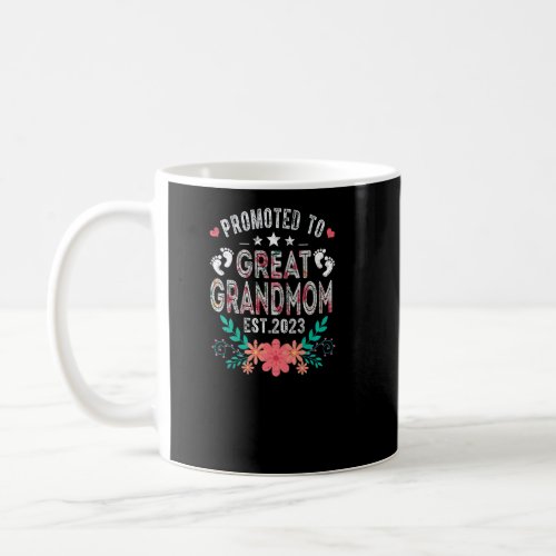 Womens Promoted To Great Grandmom 2023  Pregnancy  Coffee Mug
