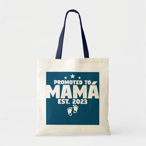 Womens Promoted To Mama 2023 First Time Mom Gifts Tote Bag