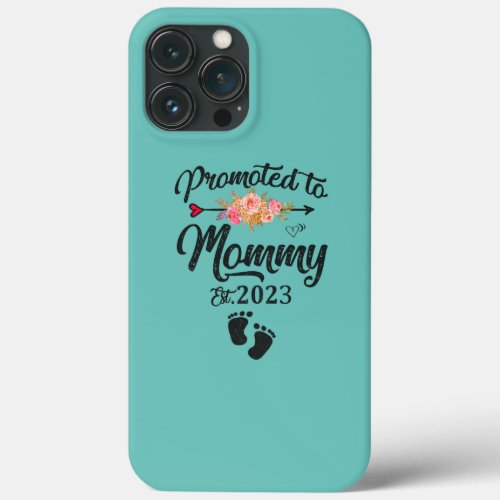 Womens Promoted To Mommy 2023 Mothers Day Soon iPhone 13 Pro Max Case