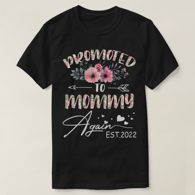 Womens Promoted To Mommy Again 2022 Mother's Day  T-Shirt (Design Front)
