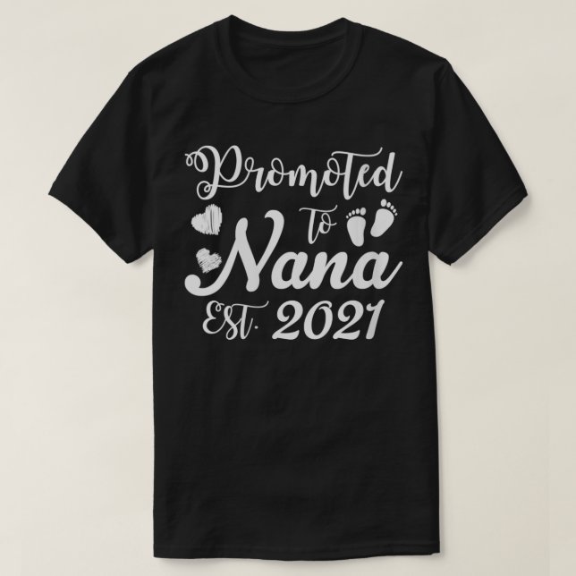 Womens Promoted To Nana Grandma 2021 VNeck1  T-Shirt (Design Front)