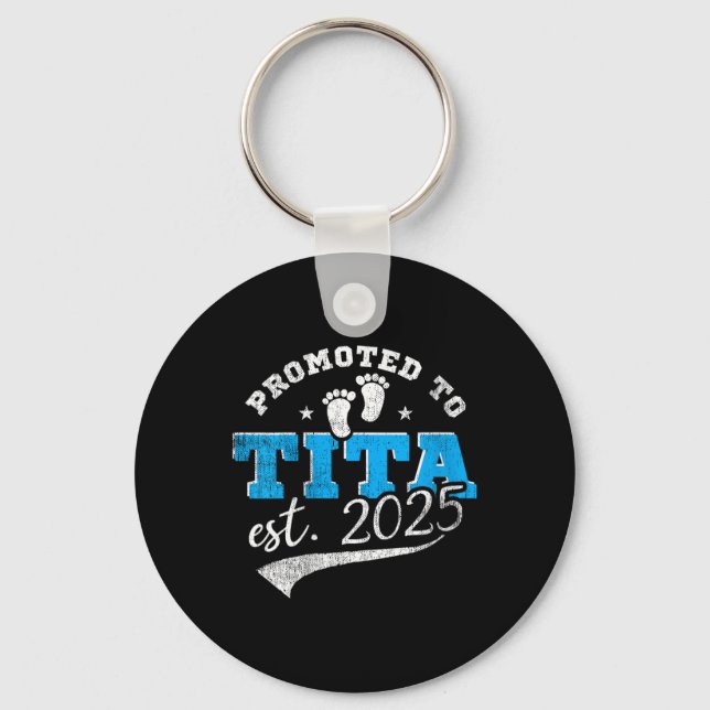 Womens Promoted To Tita 2025 New Filino Aunt Vinta Keychain (Front)