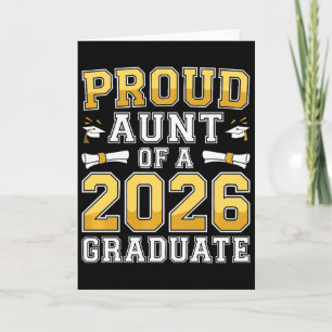 Womens Proud Aunt Of A 2026 Graduate Shirt Cl Of 2 Card