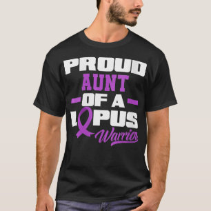 Womens Proud Aunt Of A Lupus Warrior Nephew Niece T-Shirt