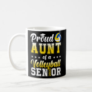 Womens Proud Aunt Of A Volleyball Senior 2023 Funn Coffee Mug