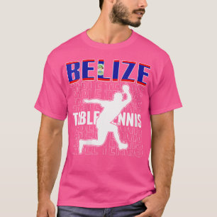 Womens Proud Belize Table Tennis Lovers Jersey - B T-Shirt