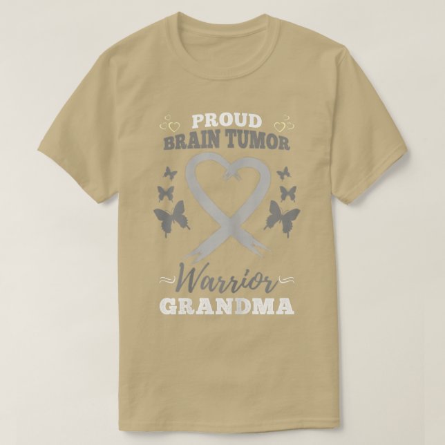 Womens Proud Brain Tumor Warrior Grandma Brain Tum T-Shirt (Design Front)