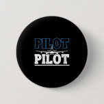 Womens Proud Commercial Airline Lot Airplane Caree Button