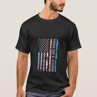 Womens Proud Dad and Veteran Transgender Dad Suppo T-Shirt