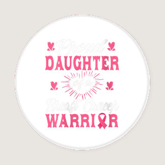 Womens proud Daughter breast cancer warrior awaren Coaster Set