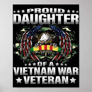 Womens Proud Daughter Of A Vietnam War Veteran Mil Poster