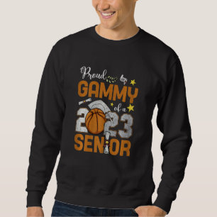 Womens Proud Gammy Of A 2023 Senior Basketball Gra Sweatshirt