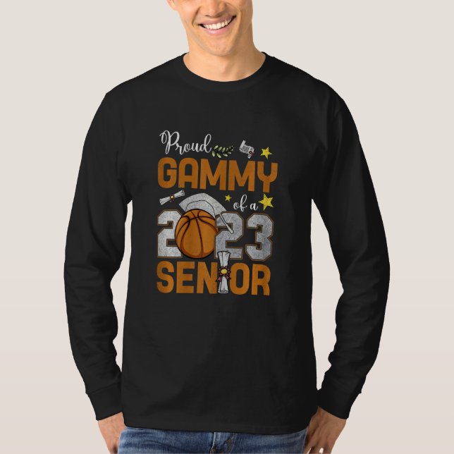 Womens Proud Gammy Of A 2023 Senior Basketball Gra T-Shirt (Front)