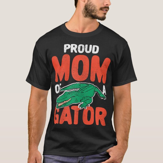 Womens Proud Gator Mom Crocodile Costume Alligator T-Shirt (Front)
