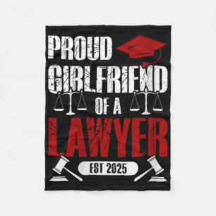 Womens Proud Girlfriend Of A Lawyer Graduate Cl Of Fleece Blanket