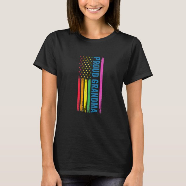Womens Proud Grandma Lgbtq T-Shirt (Front)