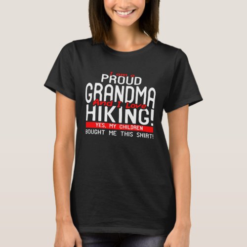 Womens Proud Grandma Loves Hiking Walking Sticks M T_Shirt