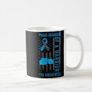 Womens Proud Grandson Of A T1d Warrior Type 1 Diab Coffee Mug