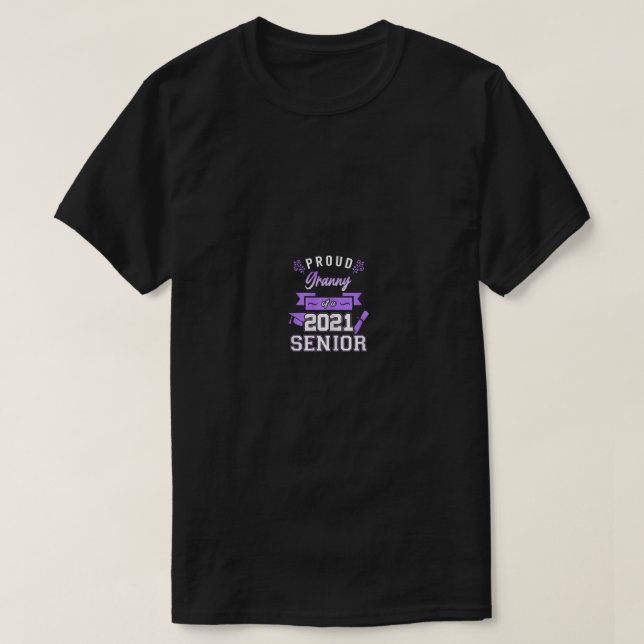 Womens Proud Granny Of A 2021 Senior  Granny Gradu T-Shirt (Design Front)