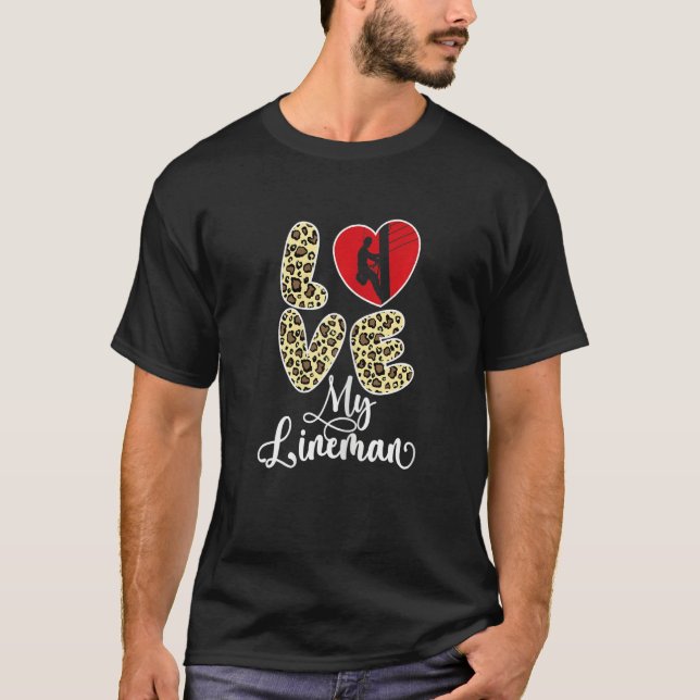 Womens Proud Line Wife - Love My Lineworker Husban T-Shirt (Front)