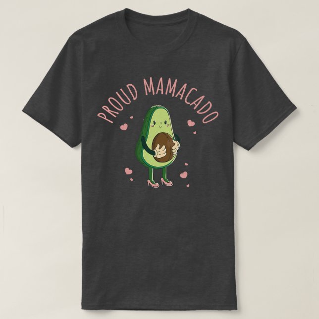 Womens Proud Mamacado Baby Shower Pregnant Mom Avo T-Shirt (Design Front)