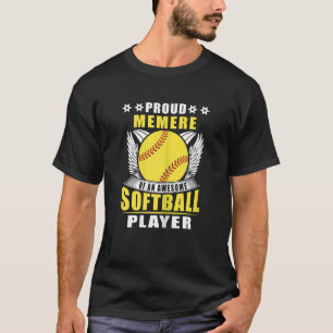 Womens Proud Memere Of An Awesome Softball Player T-Shirt