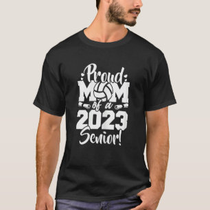 Womens Proud Mom Of A 2023 Senior Volleyball Sport T-Shirt