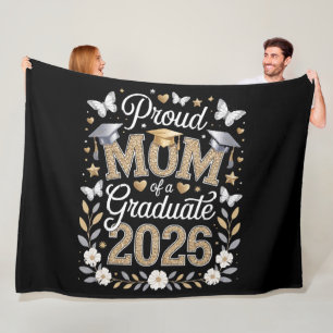 Womens Proud mom of a 2026 Graduate Fleece Blanket