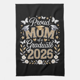 Womens Proud mom of a 2026 Graduate Kitchen Towel