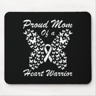 Womens Proud Mom Of A Heart Warrior Heart Disease Mouse Pad