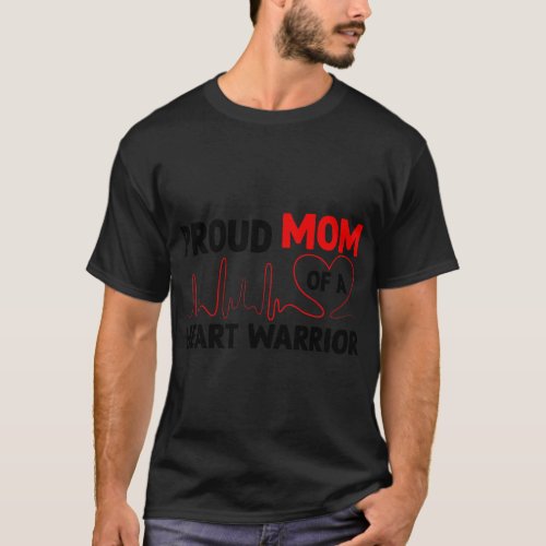 Womens Proud Mommy of a Heart Warrior CHD Awarenes T_Shirt