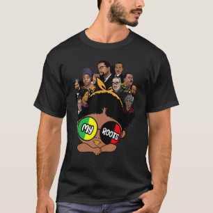 Womens Proud Of My Roots BHM Black Pride Black Mel T-Shirt