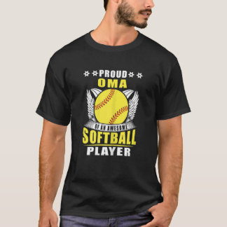 Womens Proud Oma Of An Awesome Softball Player Sof T-Shirt