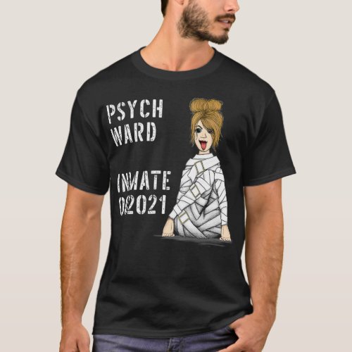 Womens Psych Ward Costume Inmate Jail Prisoner  T_Shirt