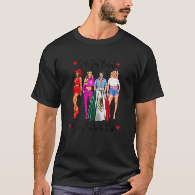 Womens Puerto Vallarta Girls Trip Mexico Womens Va T-Shirt (Front)
