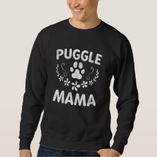 Womens Pug Mom Beagle Owner Dog Mom Puggle Mama Sweatshirt