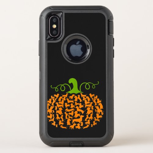 Womens Pumpkin Dachshund Dog Lover Halloween Costu OtterBox Defender iPhone XS Case