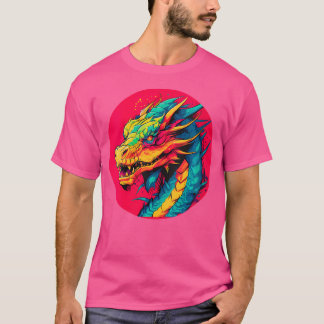 Womens Punk Dragon Delight Vibrant Dragon T Asian T-Shirt