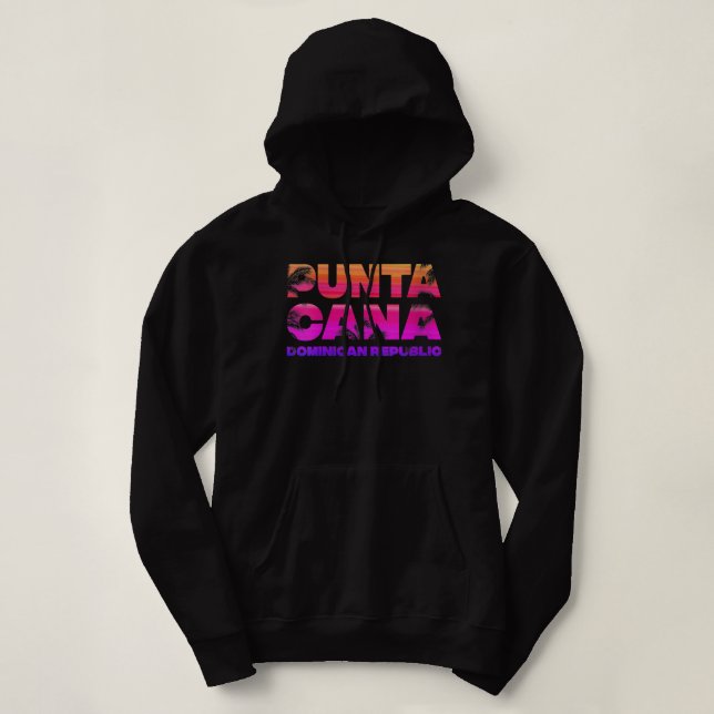 Womens Punta Cana Vacation Souvenir Palm Trees Tro Hoodie (Design Front)