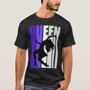Womens Purple Dance Queen Birthday Colorful Groove T-Shirt