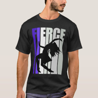 Womens Purple Fierce Dancer Birthday Colorful Them T-Shirt