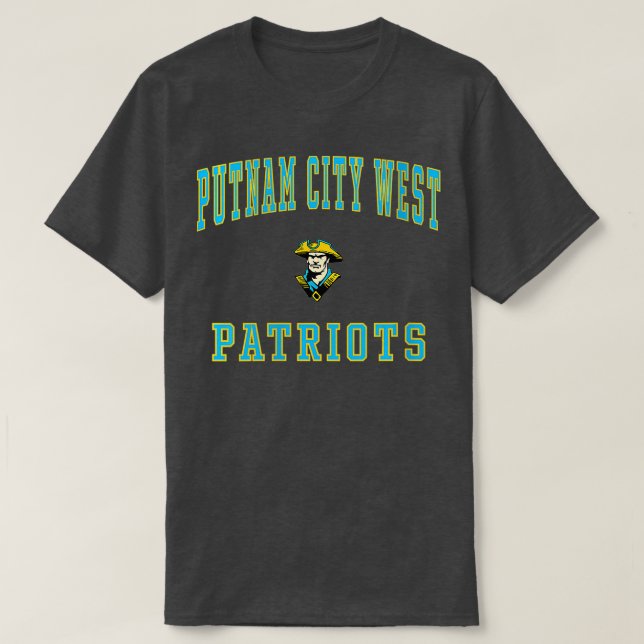 Womens Putnam City West High School Patriots VNeck T-Shirt (Design Front)