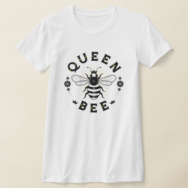 Women's Queen Bee White T-Shirt (Laydown)
